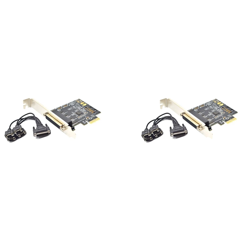 

2X последовательный порт PCI-E, плата Pcie к 4 последовательному порту RS232 9-контактный Промышленный контроль, 4-портовая Плата расширения AX99100 с кабелем