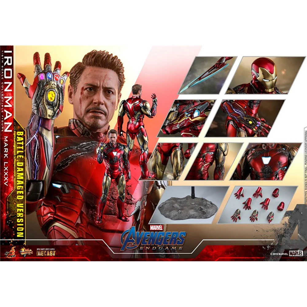 

Hottoys 1/6 MMS543 Iron Man Mark 85 Battle Damaged Version Marvel Avengers: Endgame HT Collectible Anime Figure Action toy