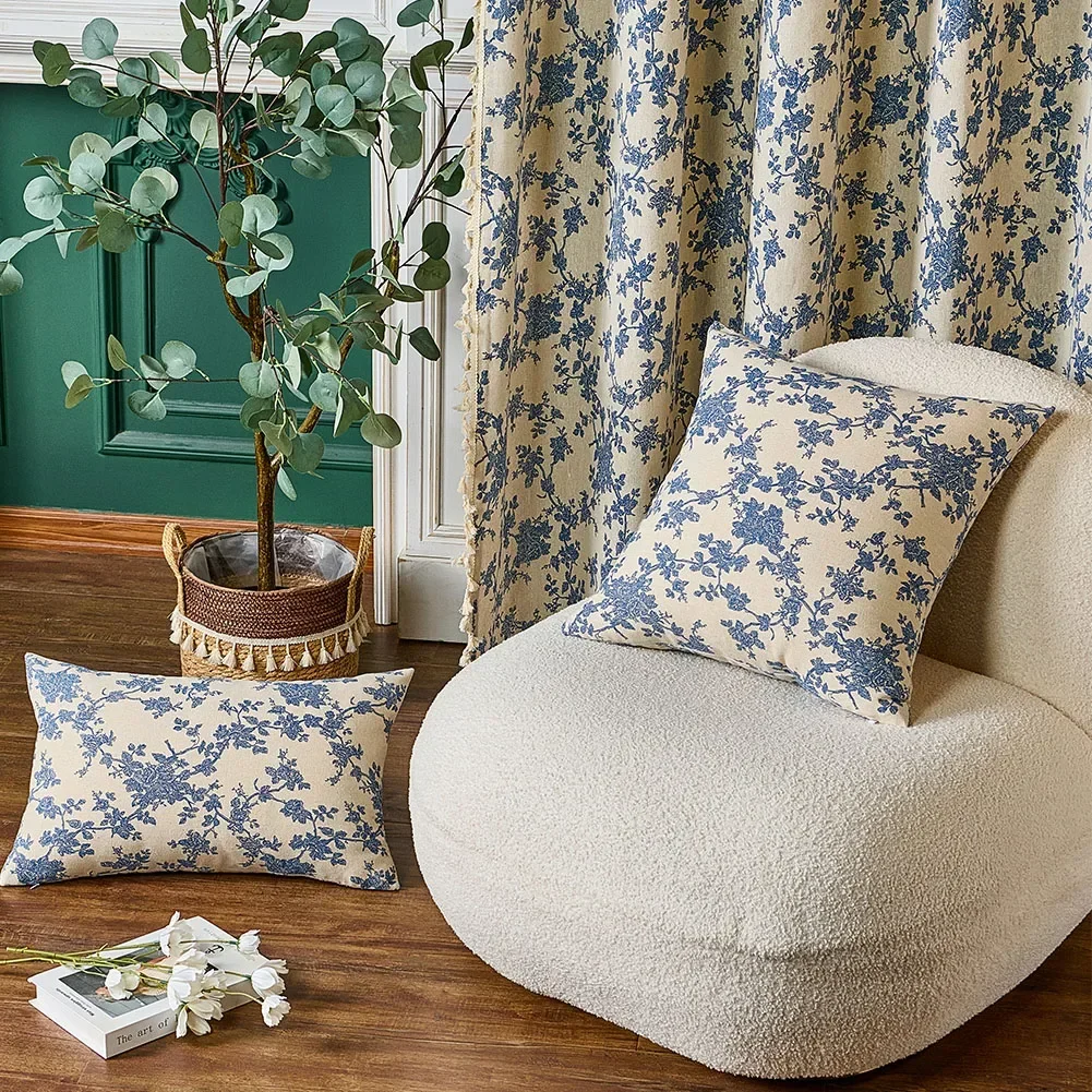 LEEJOOM наволочка с цветочным принтом для автомобиля офиса дивана 30x50/45x45/30x50 см 1 шт.