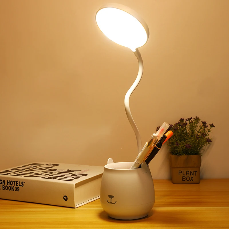 

LED Table Lamp Desk Lamps 3 Modes Dimming Clip Study Lighting Desktop USB Book Light Rechargeable Reading Lamp 5V Besides Lamps
