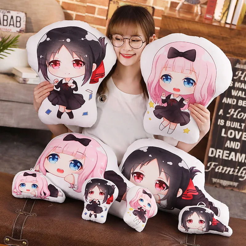 

45cm Plush Shinomiya Kaguya Fujiwara Chika Pillow Toys Kaguya-sama : Love Is War Short Doll Double Sided Case Cosplay Gifts Kids