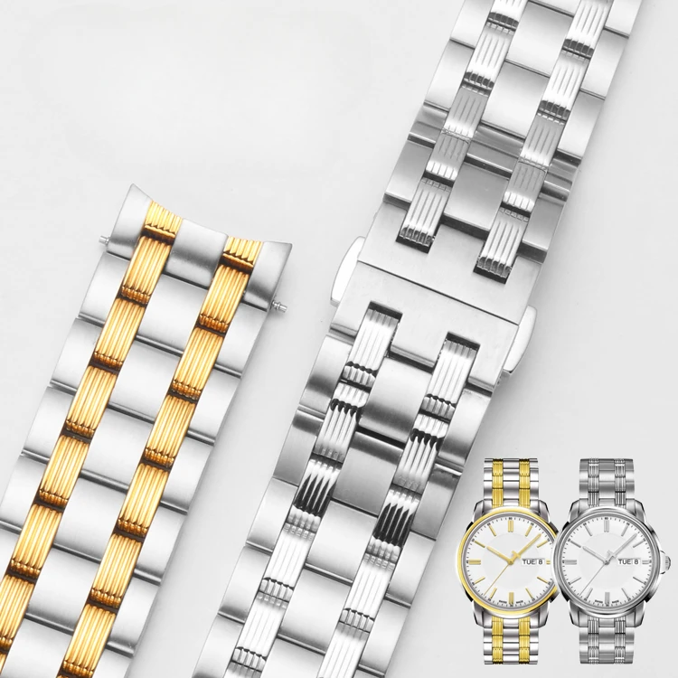 

Ремешок для часов Tissot T065 мужской, со встроенным ремешком из серебристой стали