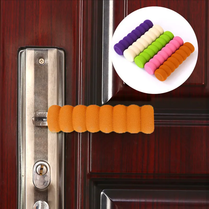 

2022 New Anti-Collision Door Handle Cover 5pcs Home Safety Cover Thickened Spiral Baby Room Door Handle Cover