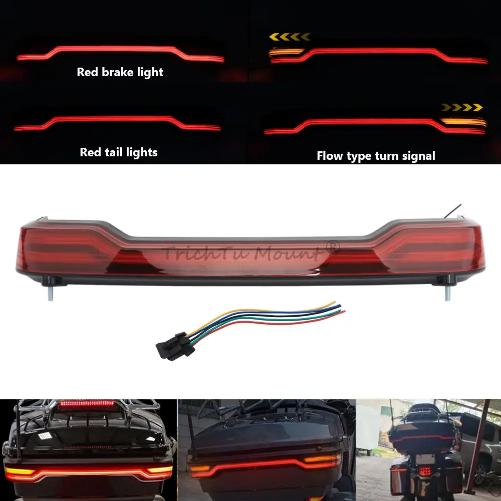 

Для Harley Touring Road Electra Glide Ultra CVO Мотоцикл Tour-Pak King Задний светодиодный фонарь Tour Pack Тормозной указатель поворота Задний фонарь