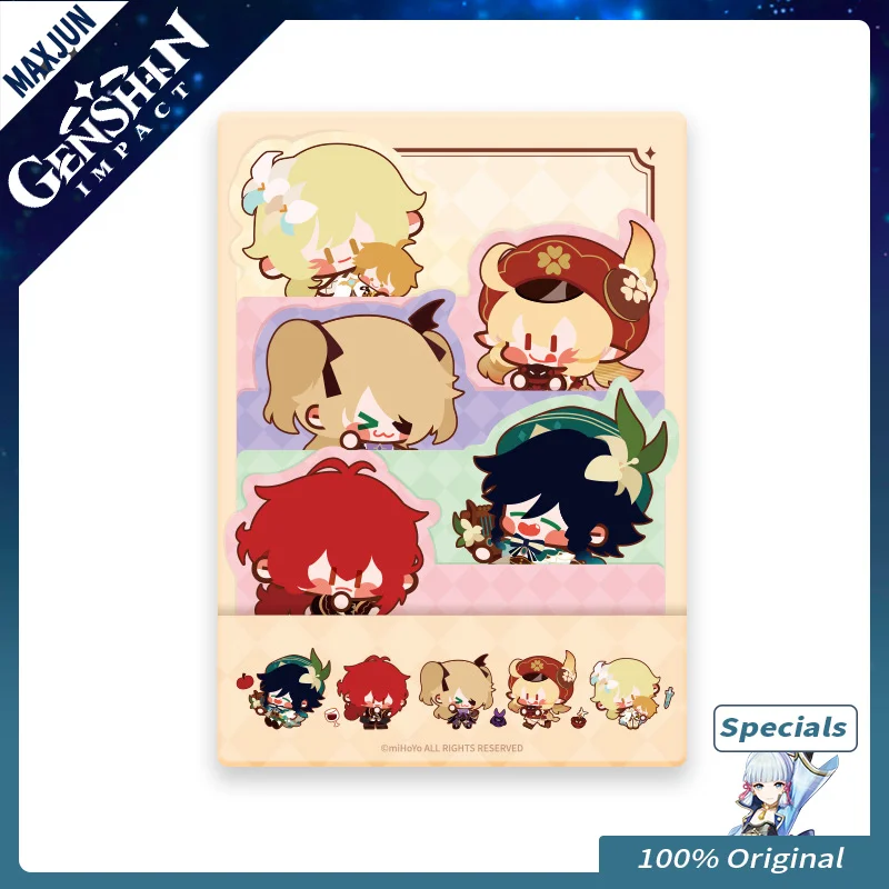 

Genshin Impact Original Game Derivatives Q Version Character Series Notebook Klee 8.25cm Anime Cosplay Kawaii Note Sticky Notes