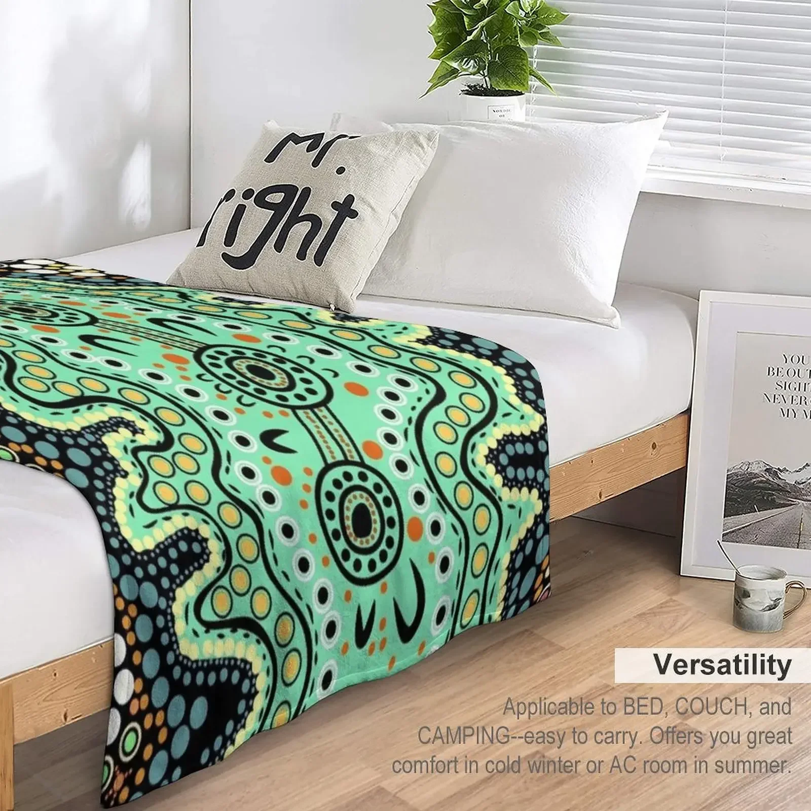 Одеяло Yilawura - Wiradjuri word для приятного места в лагере роскошное утолщенное мягкое