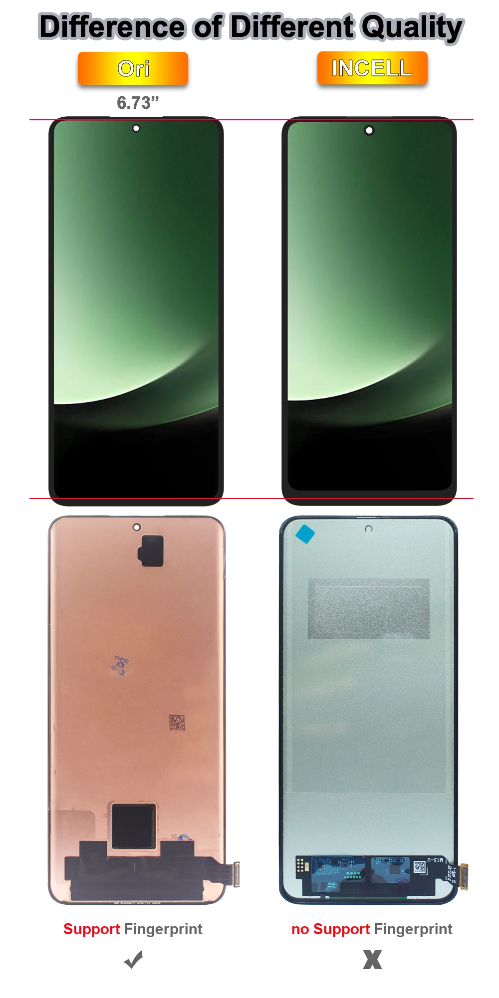 Фото Pop 6,73 ''AMOLED ЖК-дисплей для Xiaomi 13 Ultra 2304FPN6DC ЖК-дисплей с цифровым преобразователем сенсорного экрана в сборе для Mi 13 Ultra 2304FPN6DG Scre №2