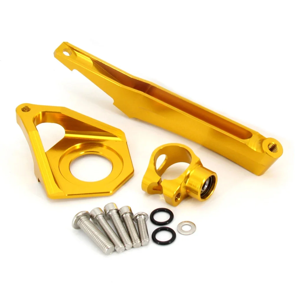 Фото Для YAMAHA YZF-R6 2003-2005: Новые аксессуары для мотоциклов, кронштейн рулевого демпфера, стабилизатор, линейное крепление, опора, комплект из четырех цветов №5