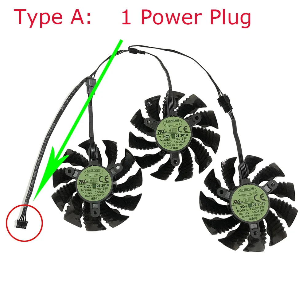 Вентилятор для видеокарты 82 мм-84 мм PLA09215S12H T128015SU GIGABYTE RX 6800 XT 6800xt GAMING OC RX6900xt 6900