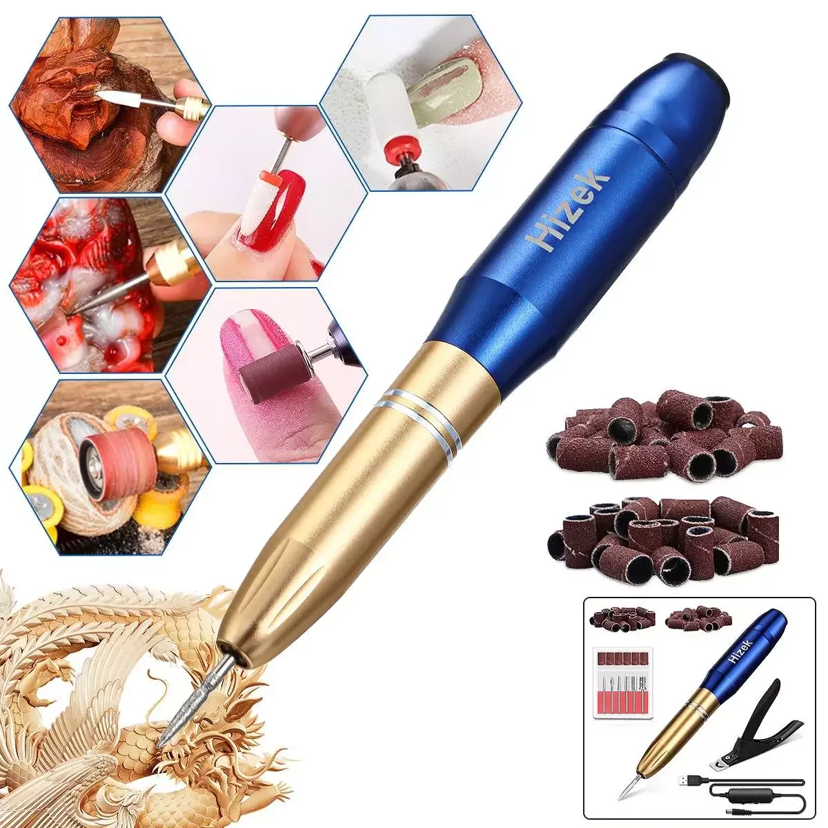 

NEW2023 USB Nail File Nail Sander Professional Nails Manicure Machine Manicure Pedicure Kit for Salon and Home Nail Art Tools