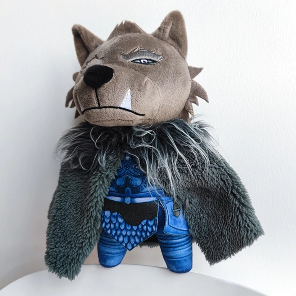 

Кольцо Eldon, охватывающая плюшевую куклу Werewolf Blaidd Doll
