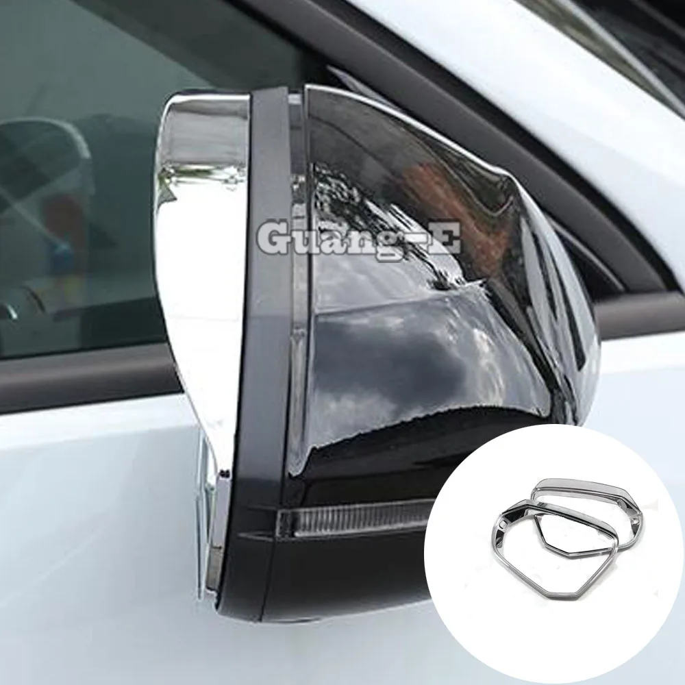 

For Audi Q2 Q2L 2018 2019 2020 2021 2022 Car Sticker Rear View Side Glass Mirror Trim Frame Rain Shield Sun Visor Eyebrow 2PCs