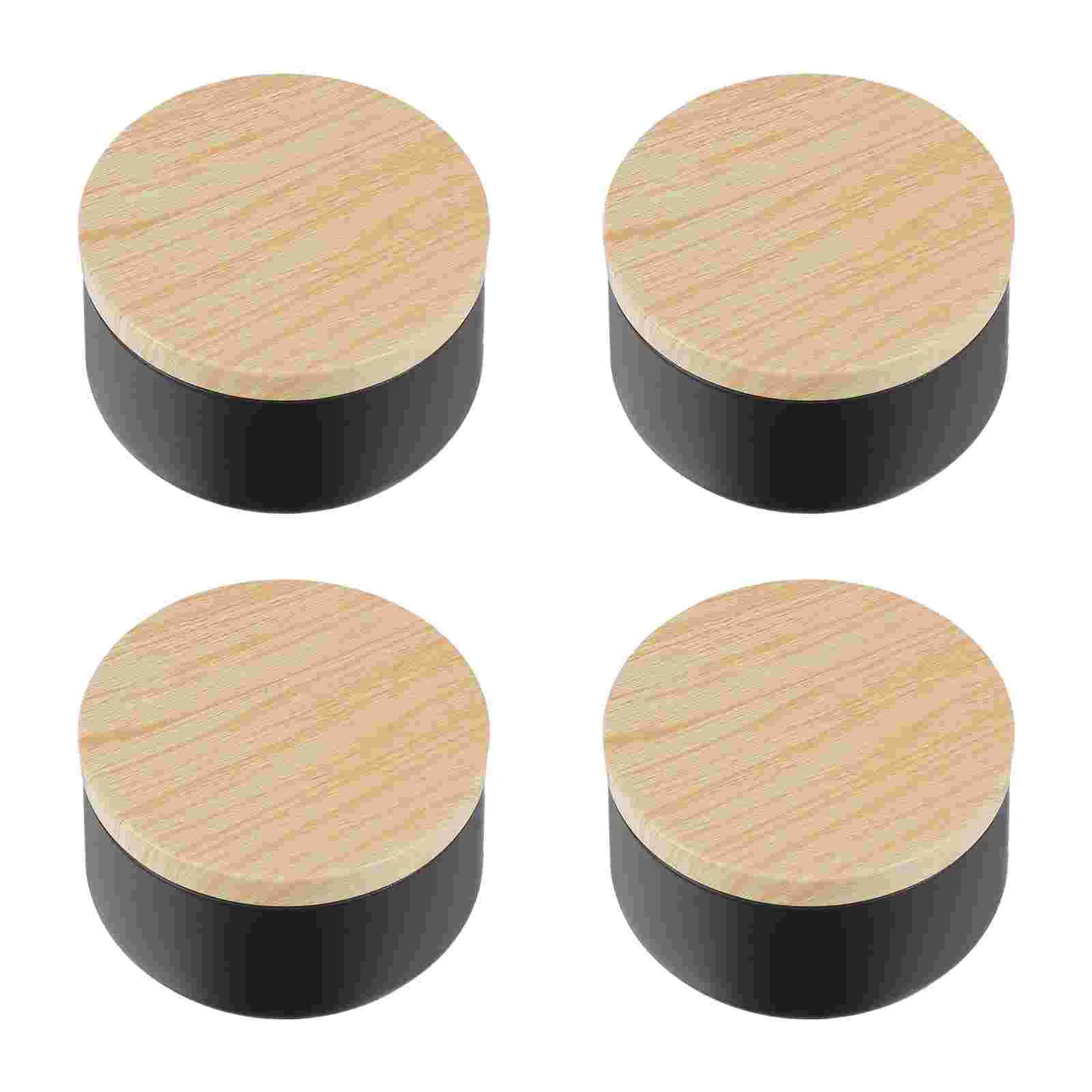 

4Pcs Tinplate Candle Cans Tea Storage Cans Candle Making Boxes Sealed Storage Cases