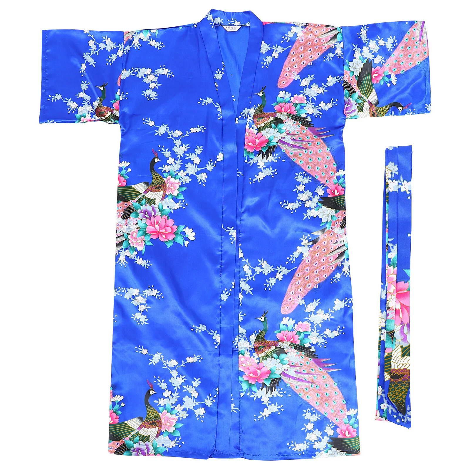 

Satin Pajamas Nightgown Bathrobe House Robes Women Lady Flowers Fake Silk Simulation Man Faux Pajamas