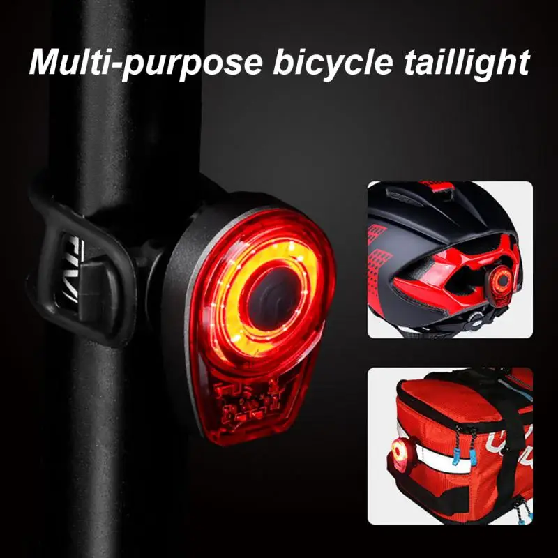 COB Bicycle Tail Lights USB Charging MTB Bike Rear Light 50 Lumens Cycling Waterproof Safety Warning Lamp For Helmet Backpack