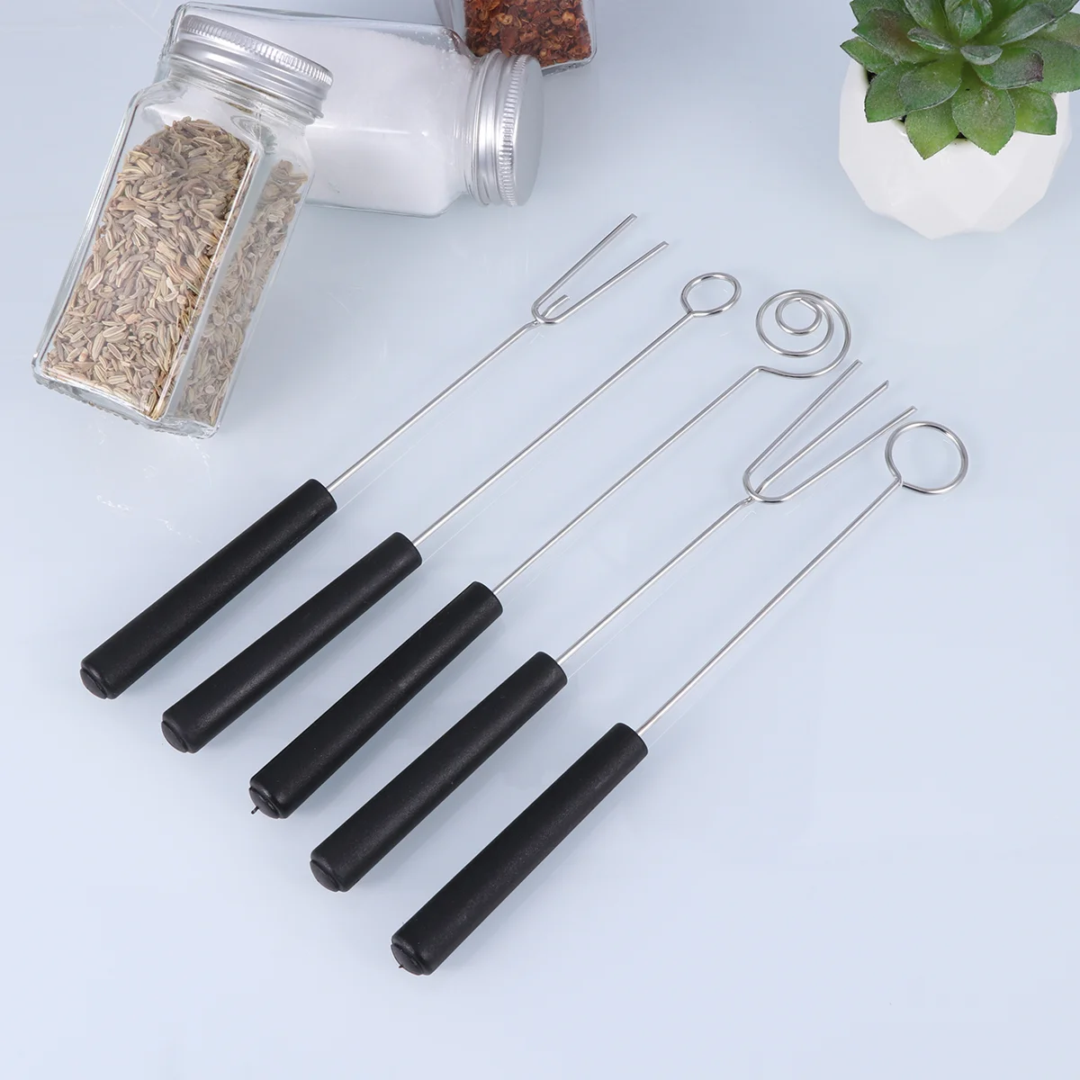 

Chocolate Fork Dipping Tool Candy Set Forks Diy Fondue Handle Chef Barbecue Coffee Dipper Supplies Baking Styling Decorative