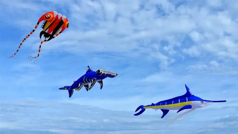 Бесплатная доставка воздушный змей с рыбой Марлин летающие мягкие воздушные