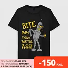 Мужская футболка хлопок BENDER (укуси мой полированный металлический зад)