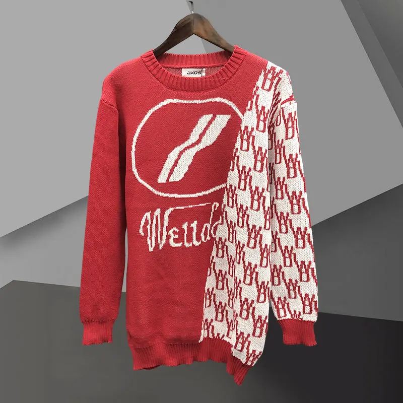 

O-Neck Pullover Sweater Fall Contrasting Colors Line Knitted Sweater Knitted Sweater For Men Pull Homme Winter Sweater Brand