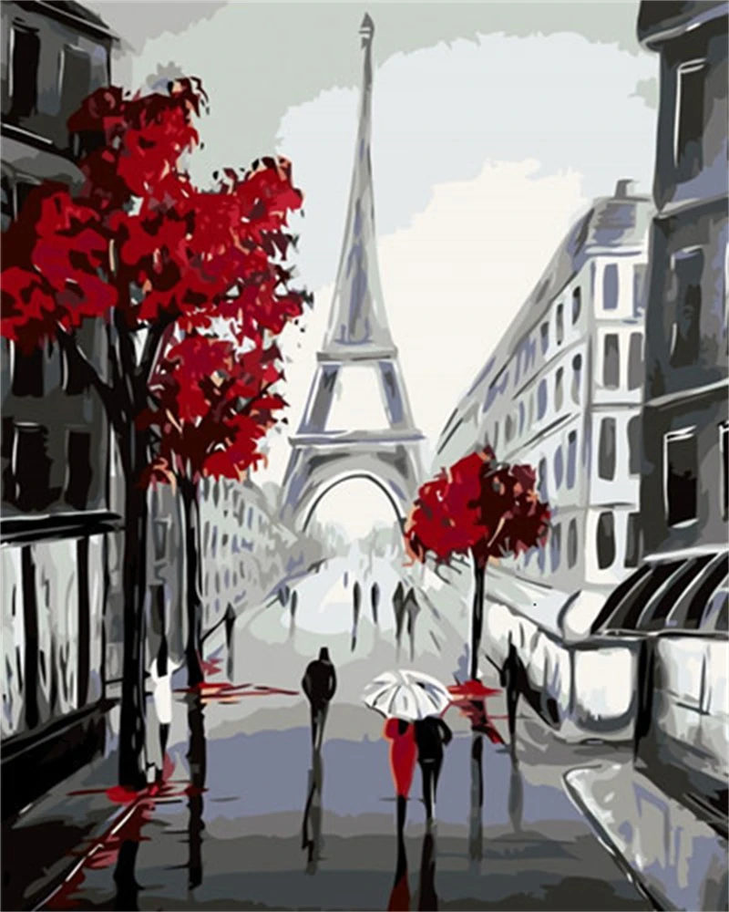 

No.129 Painting By Numbers DIY Oil Coloring Paint By Numbers Set Gift Drawing By Numbers Canvas Decor New Arrivals