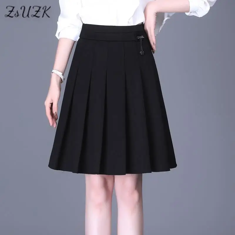 

ZUZK Women Pleated Mini Skirts Korean Fashion High Waist Ladies Black Pleated Skirt Female Mini Skirt Jupe