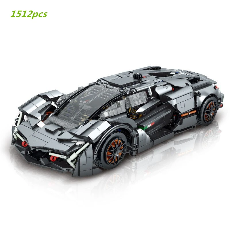 

1:14 High-Tech Supercar Lamborghinies V14 Terzo Millennio Building Blocks Sports Racing Car Classic Model Kits Bricks Kids Toys