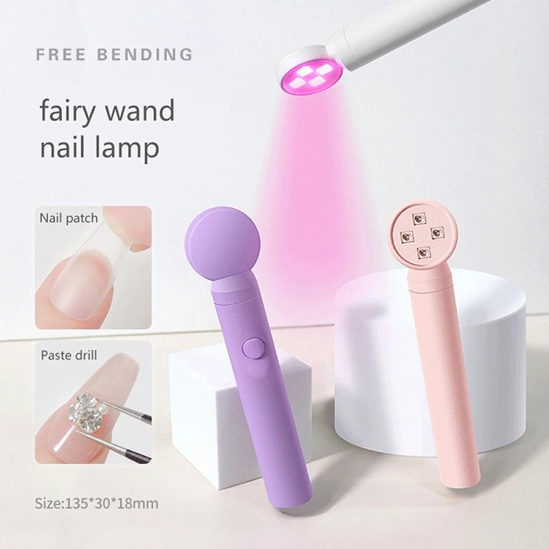 

12W Fast Nail Dryer Gel Curing Lamp LED UV Light Therapy Pen Nail Polish Cure Light USB Connector Mini Nail Dryer Nail Art Tool