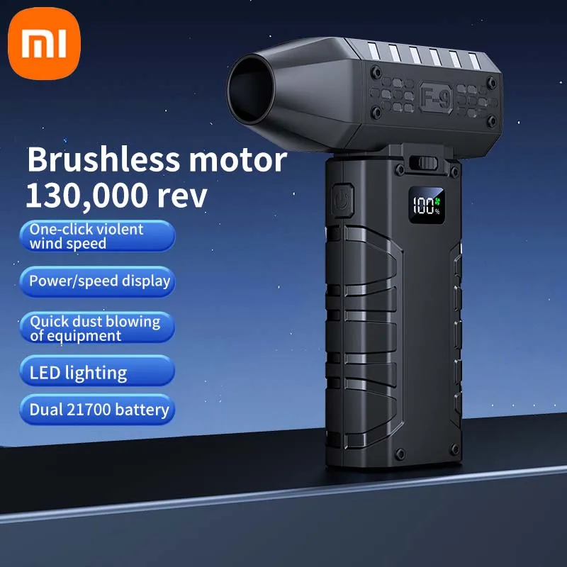 

Вентилятор Xiaomi Violent 130000 Мощный вентилятор об/мин, пылесос Type-C, зарядка ветра, 58 м/с, бесщеточный турбоструйный вентилятор, сухой