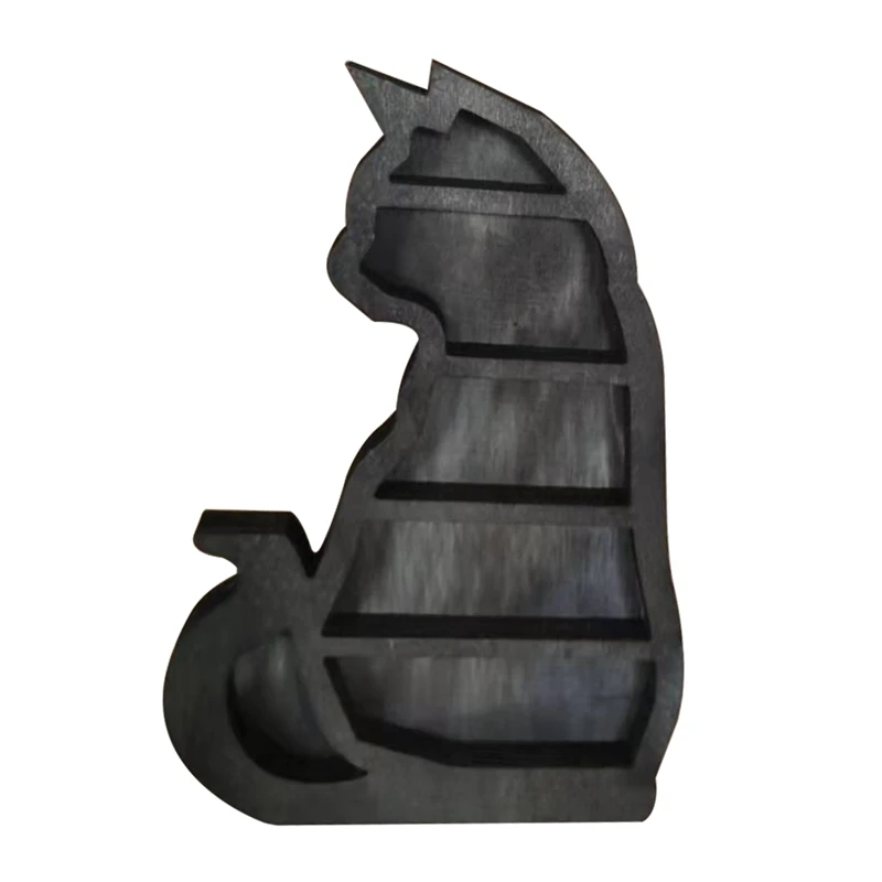 

Bestcat Shape Crystal Wooden Shelf Bed Room Display Wall Shelf For Crystals Stone Essential Oil Plant Gothic Witchy Decor