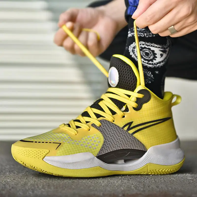 

Super light shock absorption breathable leisure versatile sports stability actual combat basketball shoes men's shoes