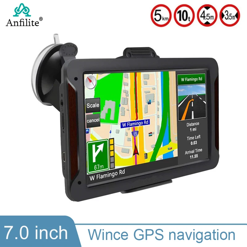 

7-дюймовый сенсорный экран GPS-навигатор HD Автомобильный 256m + 8 Гб Портативный GPS-навигатор FM Карта Европы Автомобильный GPS-навигатор для грузо...