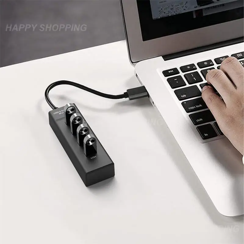

Usb 3.0/2.0 Hub 4 Port 5gbps/480mbps Transmission Multi Compatible Game Console Computer Accessories For Desktop Pc Laptop