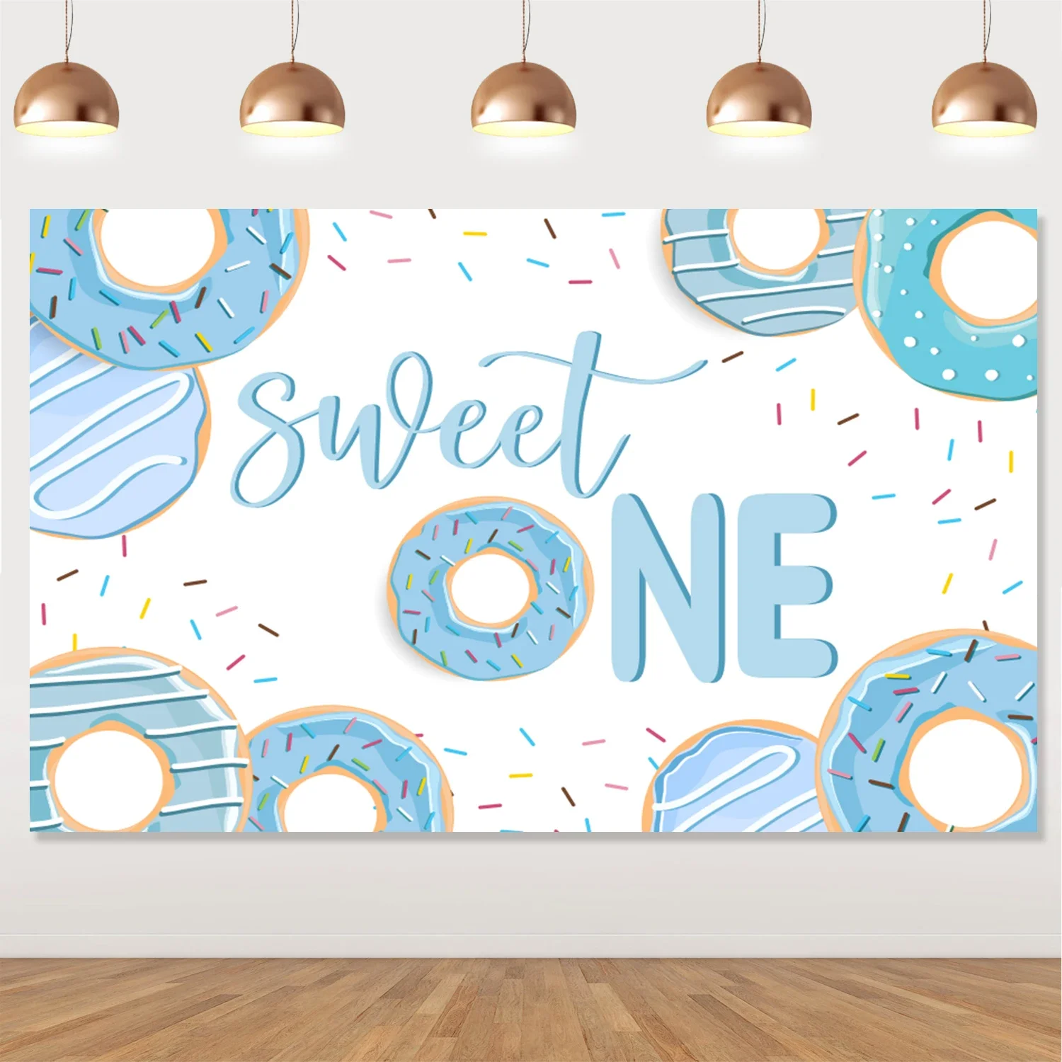 

Donuts Backdrop Cloth Background Banner Donut Banner Sweet 1st Birthday Party Backdrop Dessert The Photo Backdrop Cloth