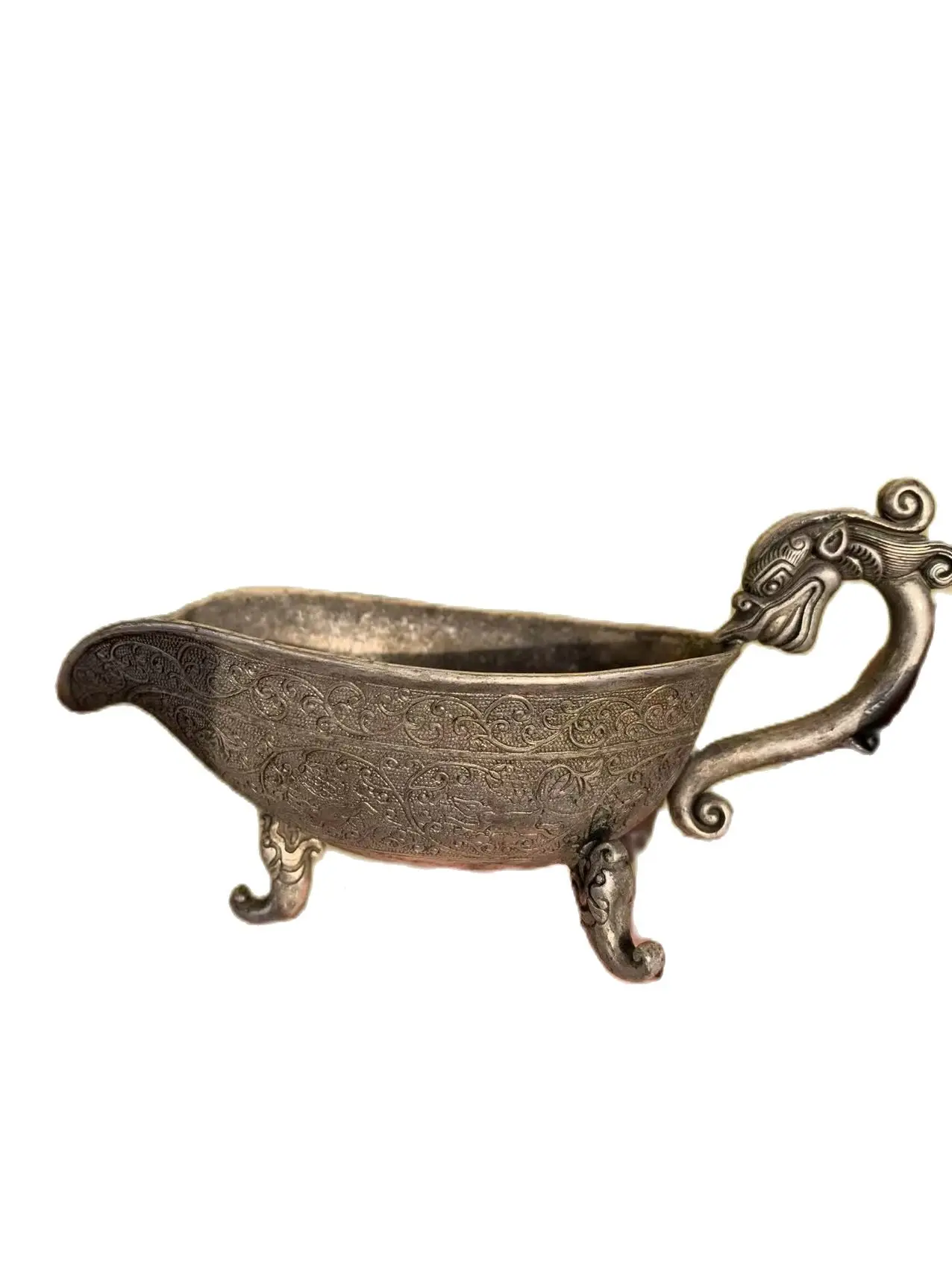 

Rare Old silver dragon cup,Free shipping