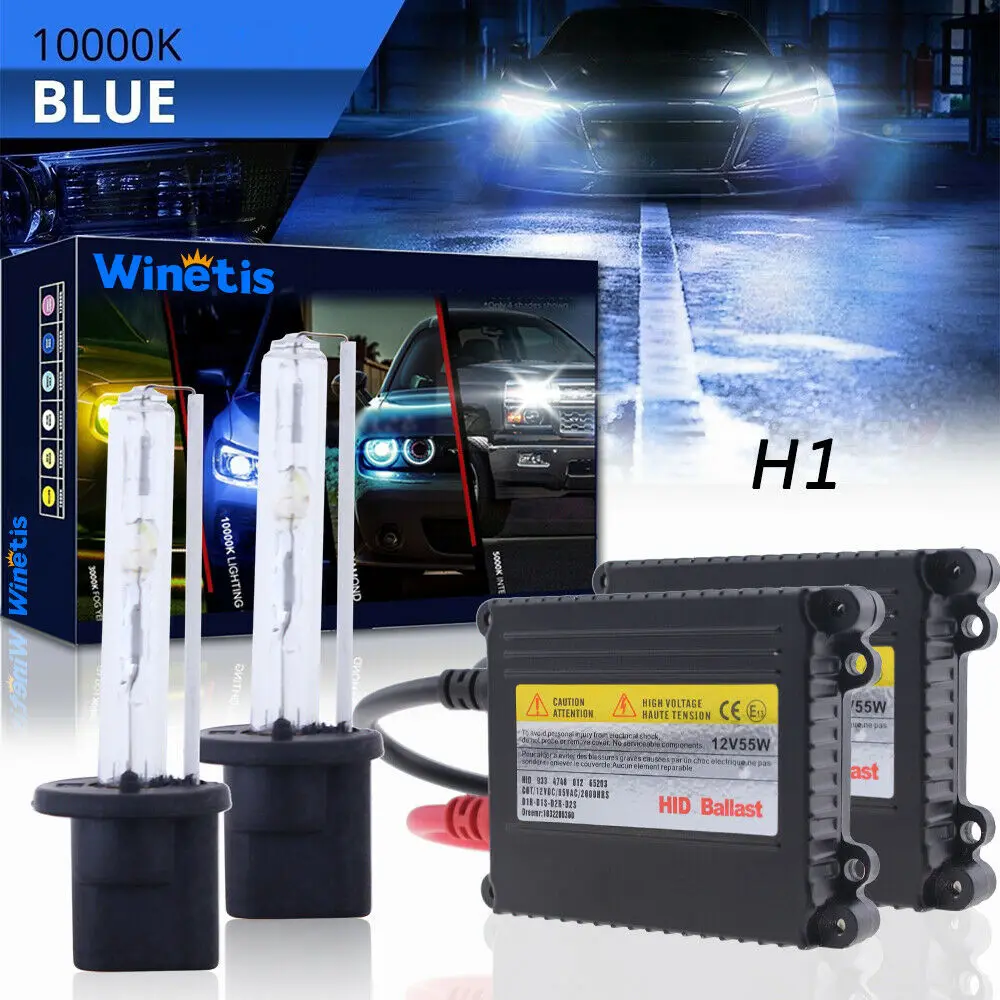 

55 Вт H1 10000K синяя Hid лампа фары дальнего света Coversion Kit Замена галогена