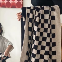100 long staple cotton checkerboard pattern yarn dyed mosaic lattice contrast color soft skin friendly towel bathroom towels