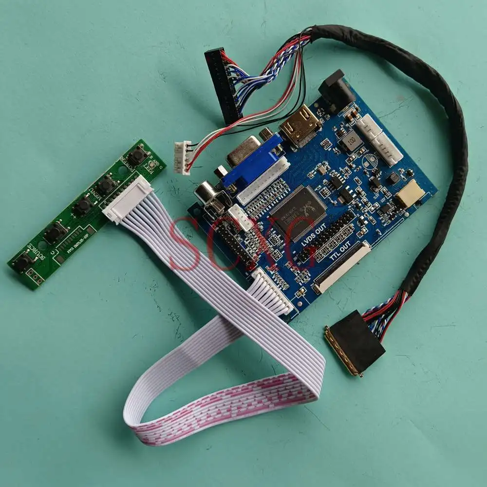 

Fit N101L6-L02 LCD Monitor Controller Board 1024*600 VGA+AV+HDMI-Compatible 10.1" Kit DIY 40 Pin LVDS Netbook