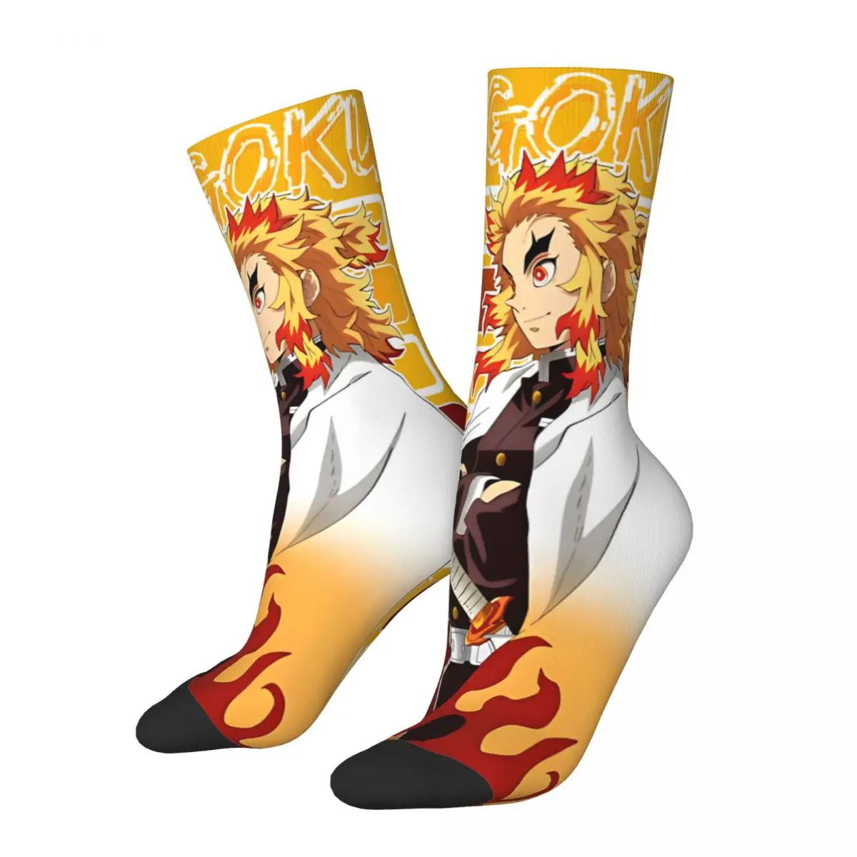 Новые мужские носки в стиле хип-хоп огонь Убийцы демонов аниме женские чулки