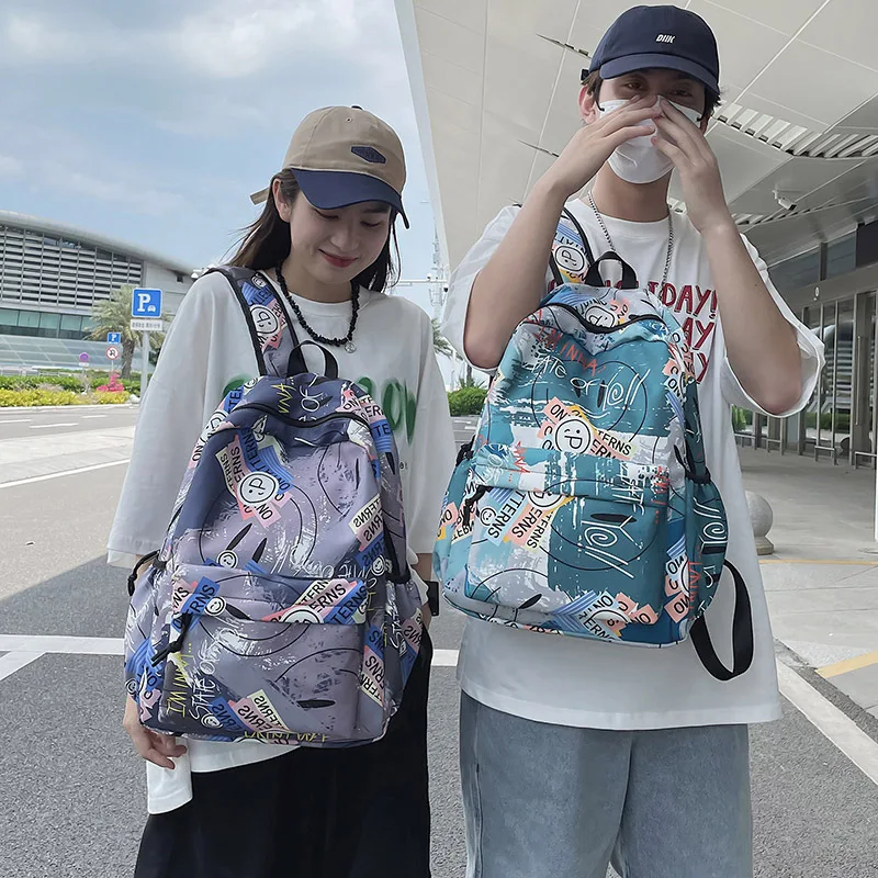 

Новинка, вместительный японский и женский рюкзак большой вместимости для студентов младшей и старшей школы, удобный рюкзак с граффити, сумка ita