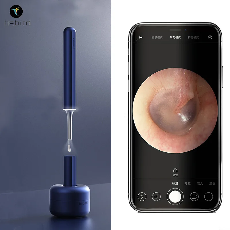 

Bebird X17 Pro Smart Visual Ear Stick Endoscope 300W Mini Camera Borescope Auto Ear Picker With Magnetic Charging Base