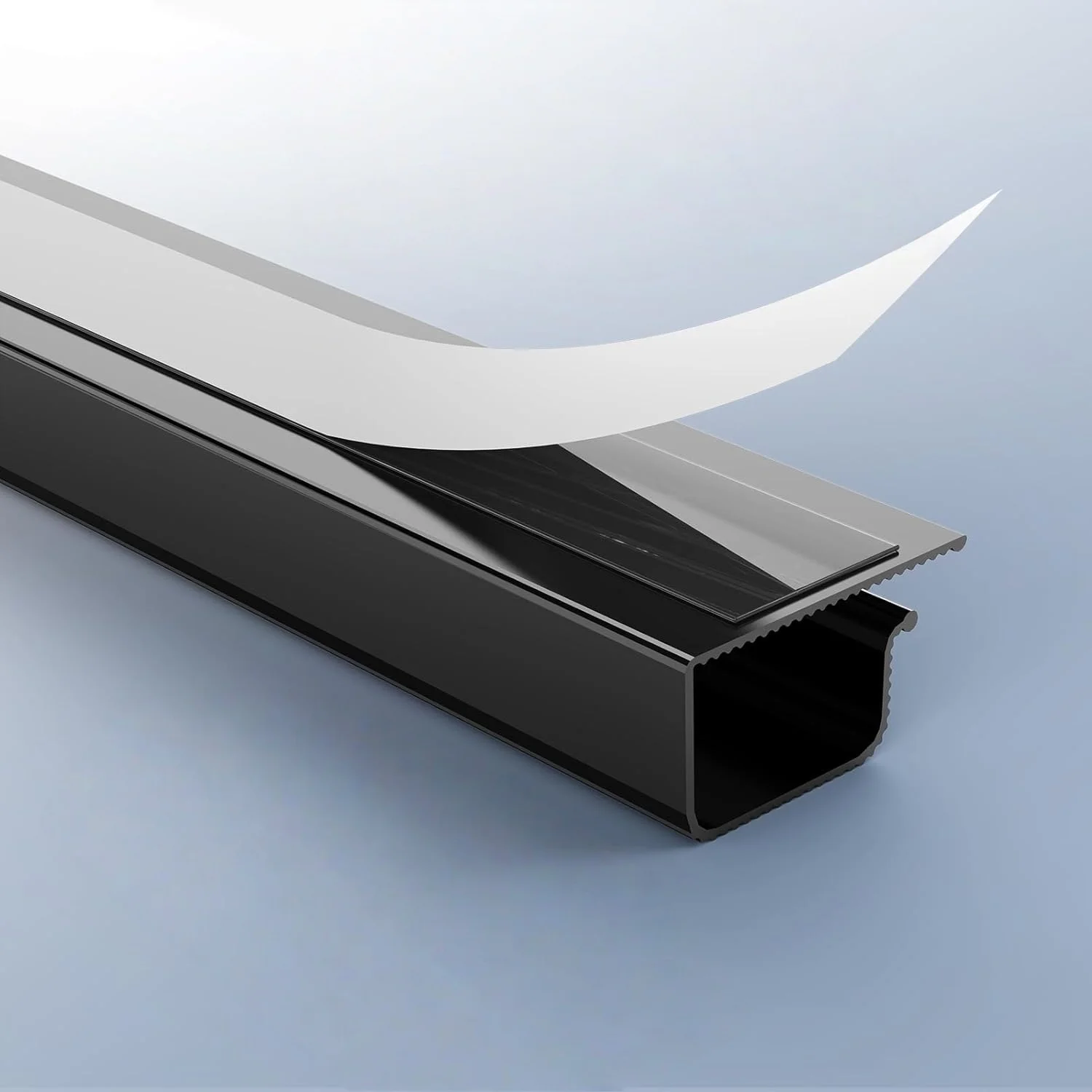 

﻿ 1 шт. гладкий черный самоклеящийся кабельный лоток под столом | Невидимый органайзер из ПВХ, установка без сверления