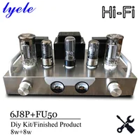 Lyele Audio Fu50 Vacuum Tube Amplifier Diy Kit Hifi Amplifier Class A Audio High Power 8w*2 Vu Meter Bluetooth 5.0 Home Amp