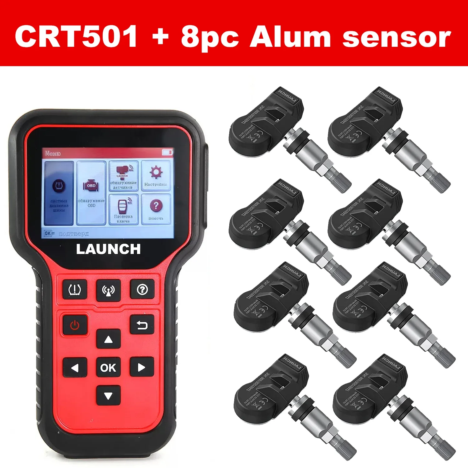 

LAUNCH CRT 501 CRT501 PK TSGUN Система контроля давления в шинах Активирующий диагностический инструмент Чтение и запись TPMS 433 + 315 МГц 2 в 1 RF-сенсоры