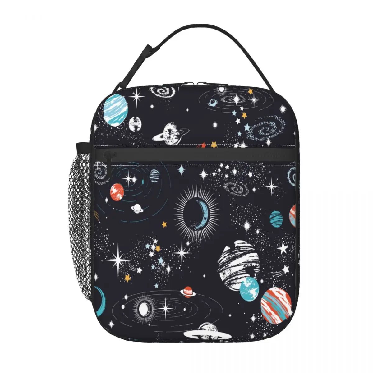 

Cooler Lunch Bag Space Galaxy Constellation Zodiac Star Insulated Thermal Food Picnic Handbag Portable Shoulder Lunch Box Tote