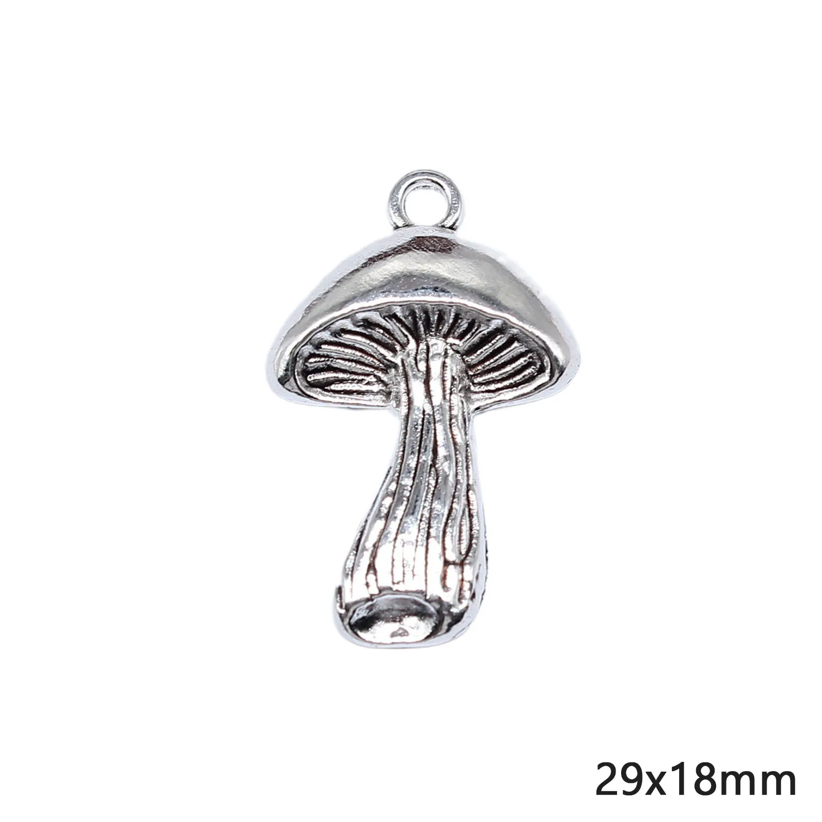 10Pcs 29x18mm Antique Silver Bronze Color Mushroom Charms Pendant Designer Charms Fit Jewelry Making DIY Jewelry Accessories
