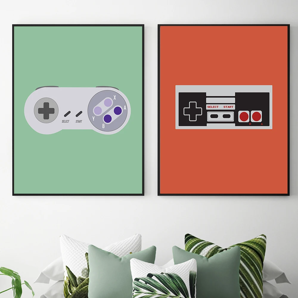 

Scandinavian Poster Gaming Canvas Painting Minimalist Art Print Nordic Modern Game Wall Picture For Living Room Home Decor