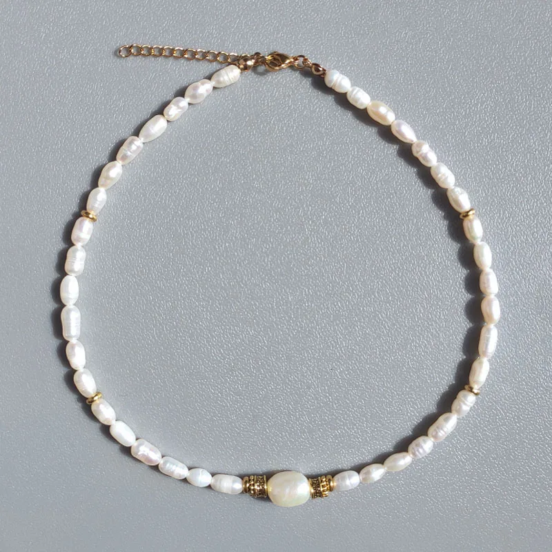 

Новинка лета 2022 ожерелье из натурального жемчуга неправильной геометрической формы с медным покрытием из 18-каратного золота Украшенный во...