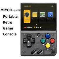new black transparent miyoo mini retro video game console retro arch linux system pocket handheld game player gift