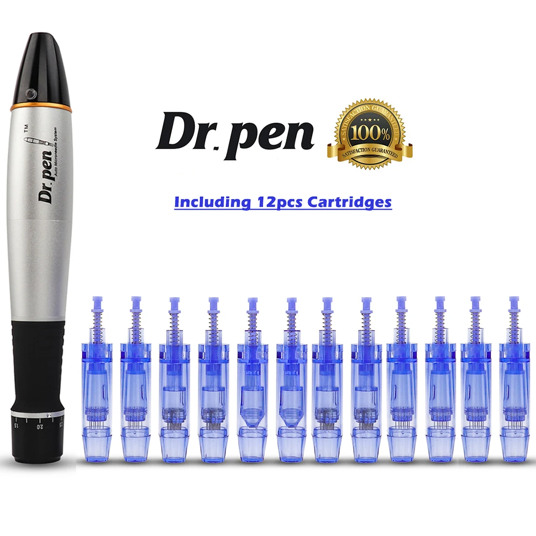 

Dr Pen Ultima A1 with 12Pcs Face Microneedling Cosmetic Needling Dermarolling System Mesotherapy Machine 5 Level Speed Derma Pen