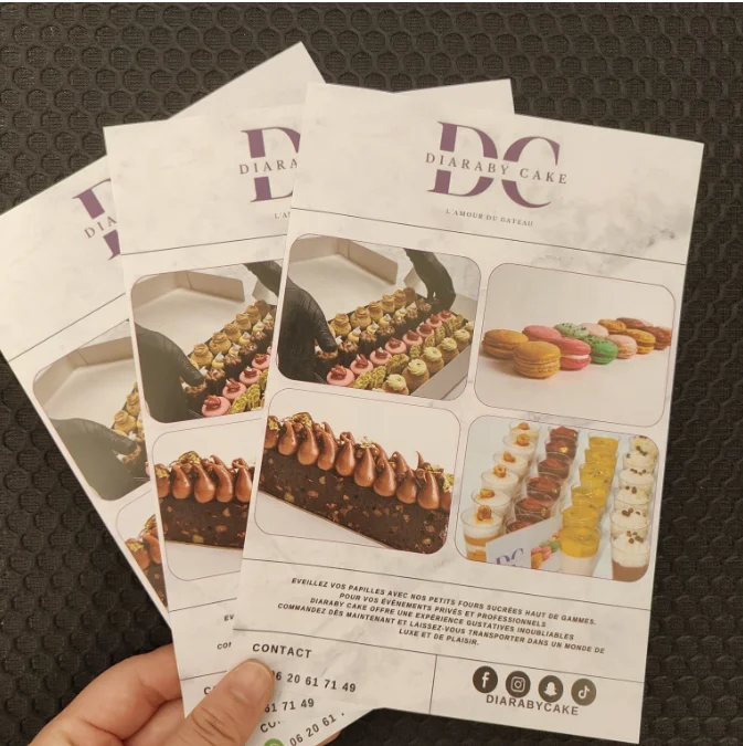 200 шт./упак. индивидуальные флаеры A5 A6 с двусторонней цветной печатной бумагой 157 г